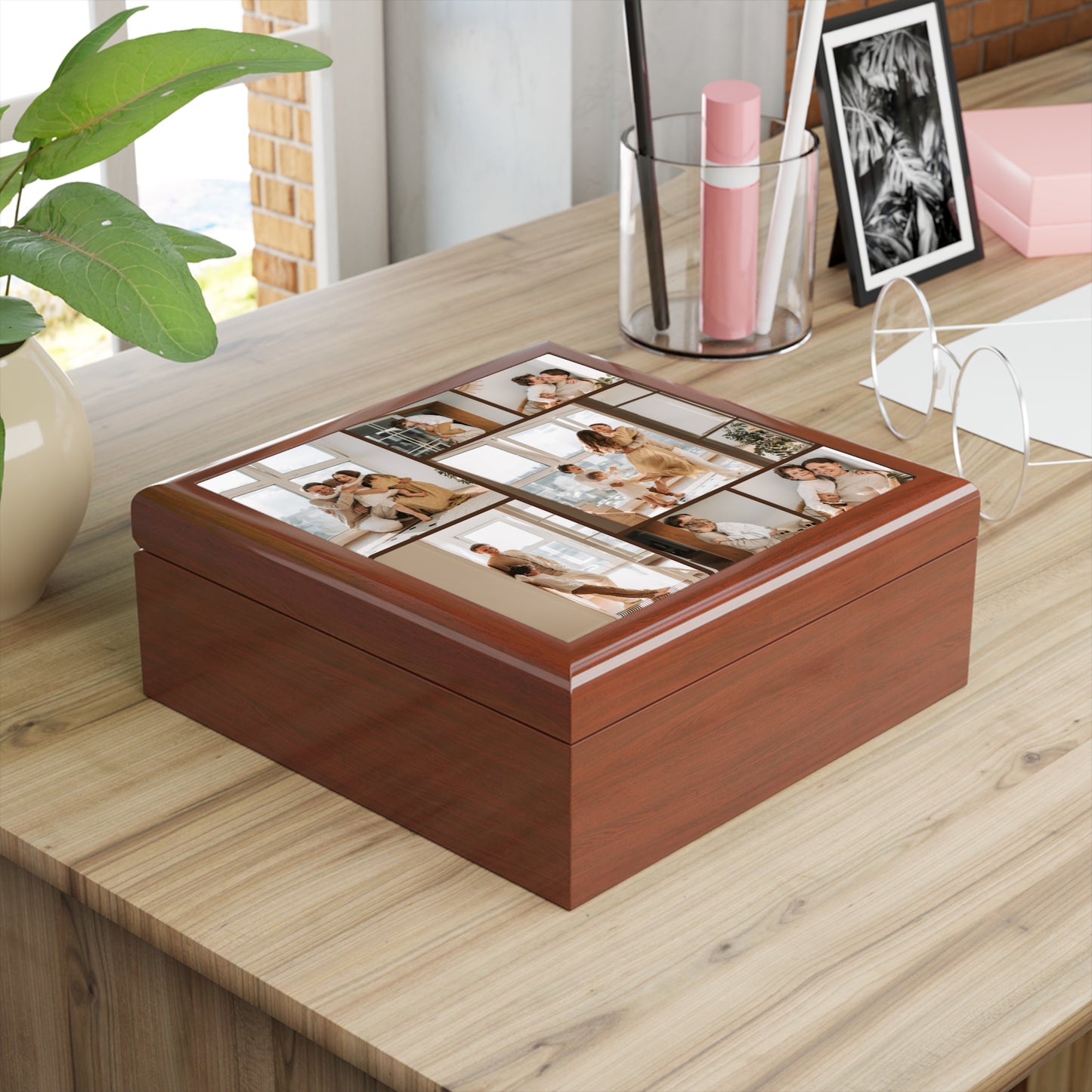 Photo Collage Memory Jewelry Box