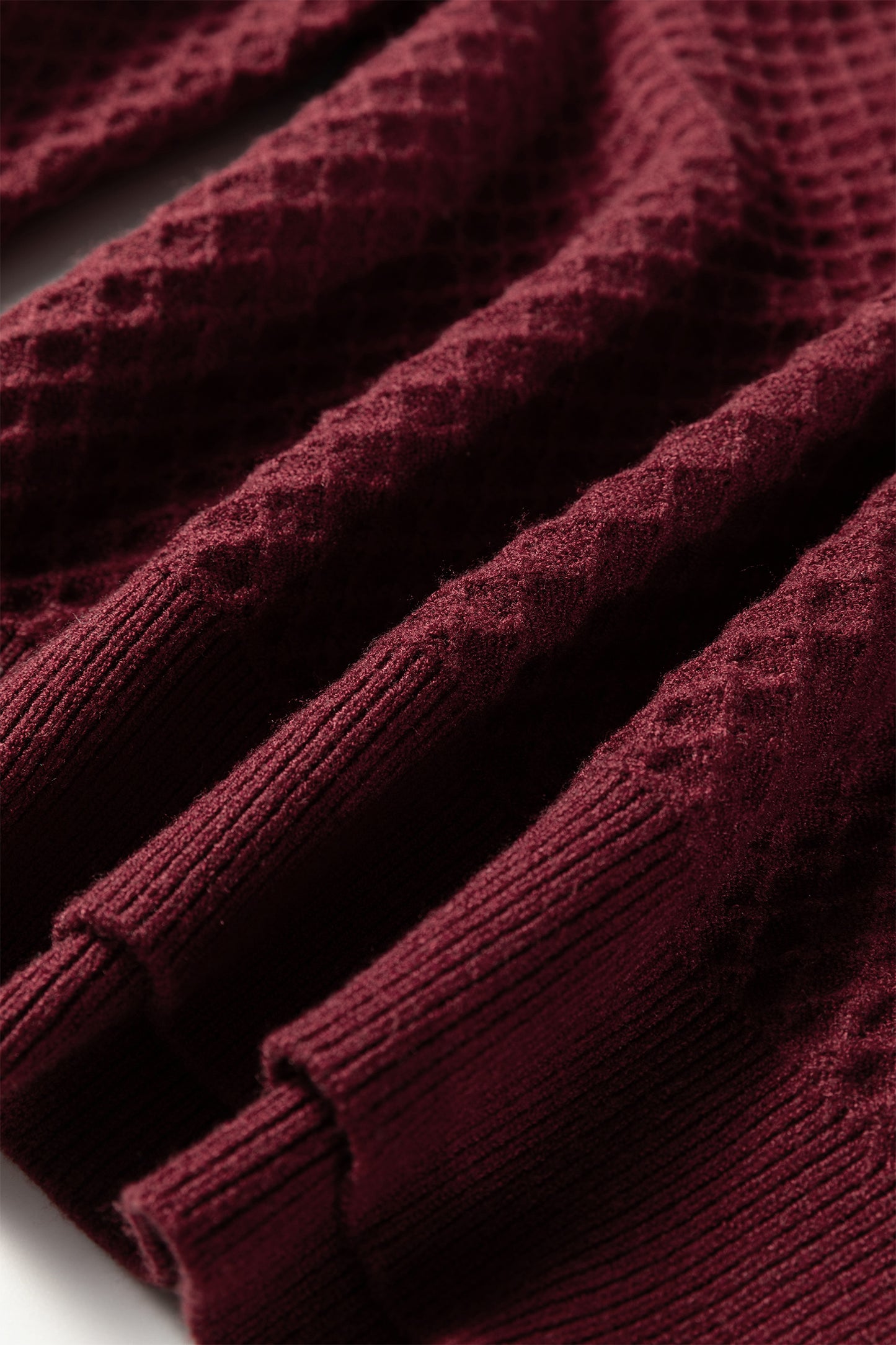 Crimson Lace Trim Sweater