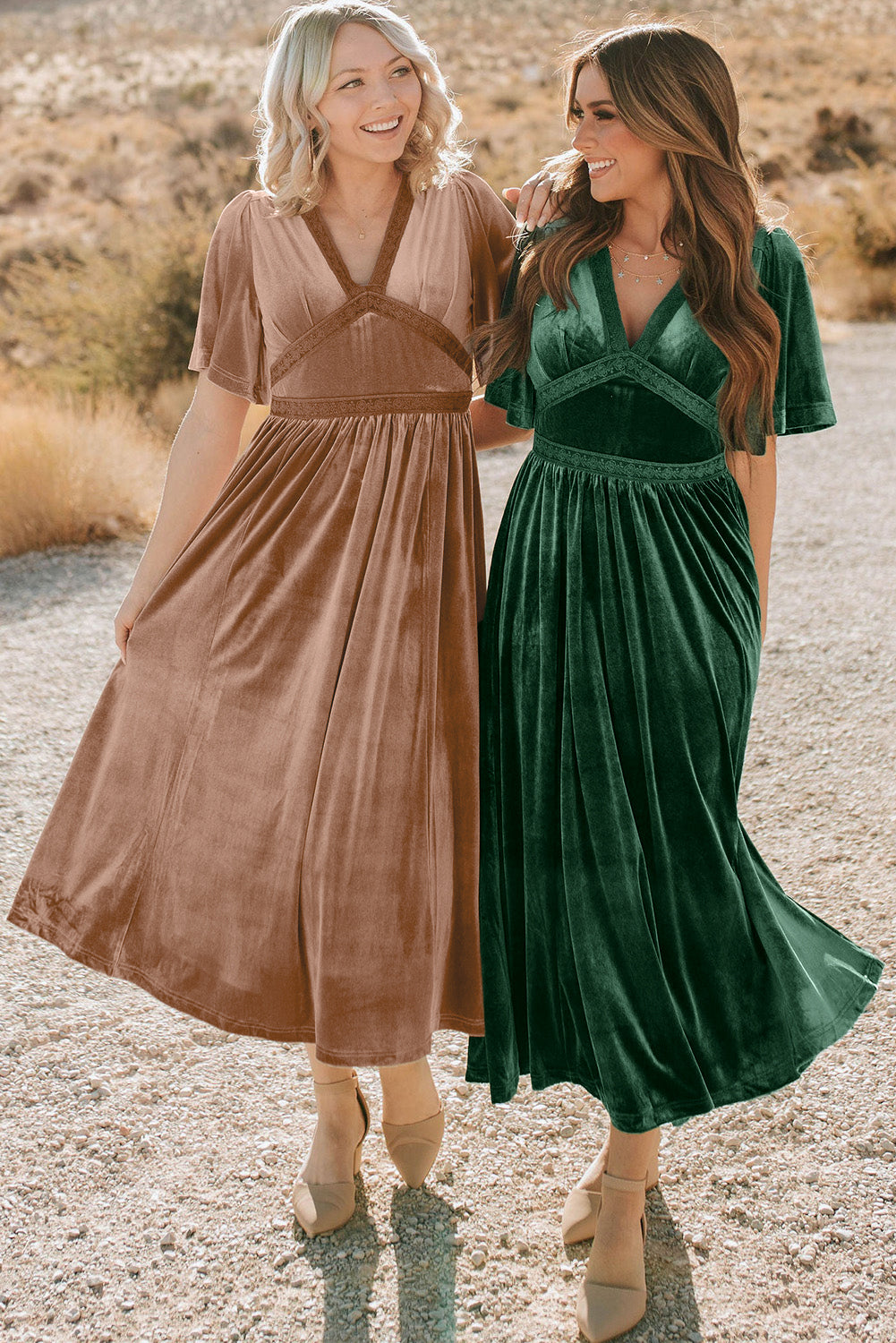 Velvet Ember Maxi Dress