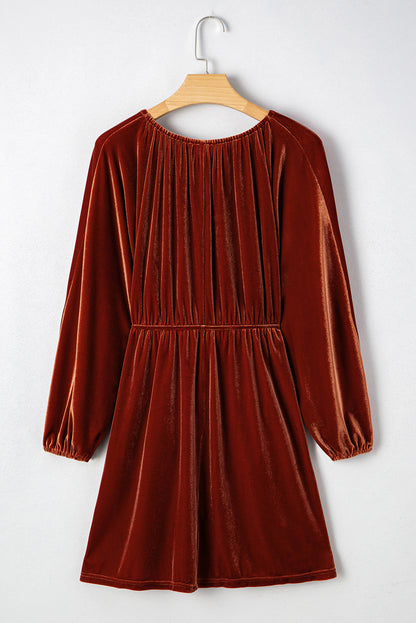 Rustic Velvet Mini Dress