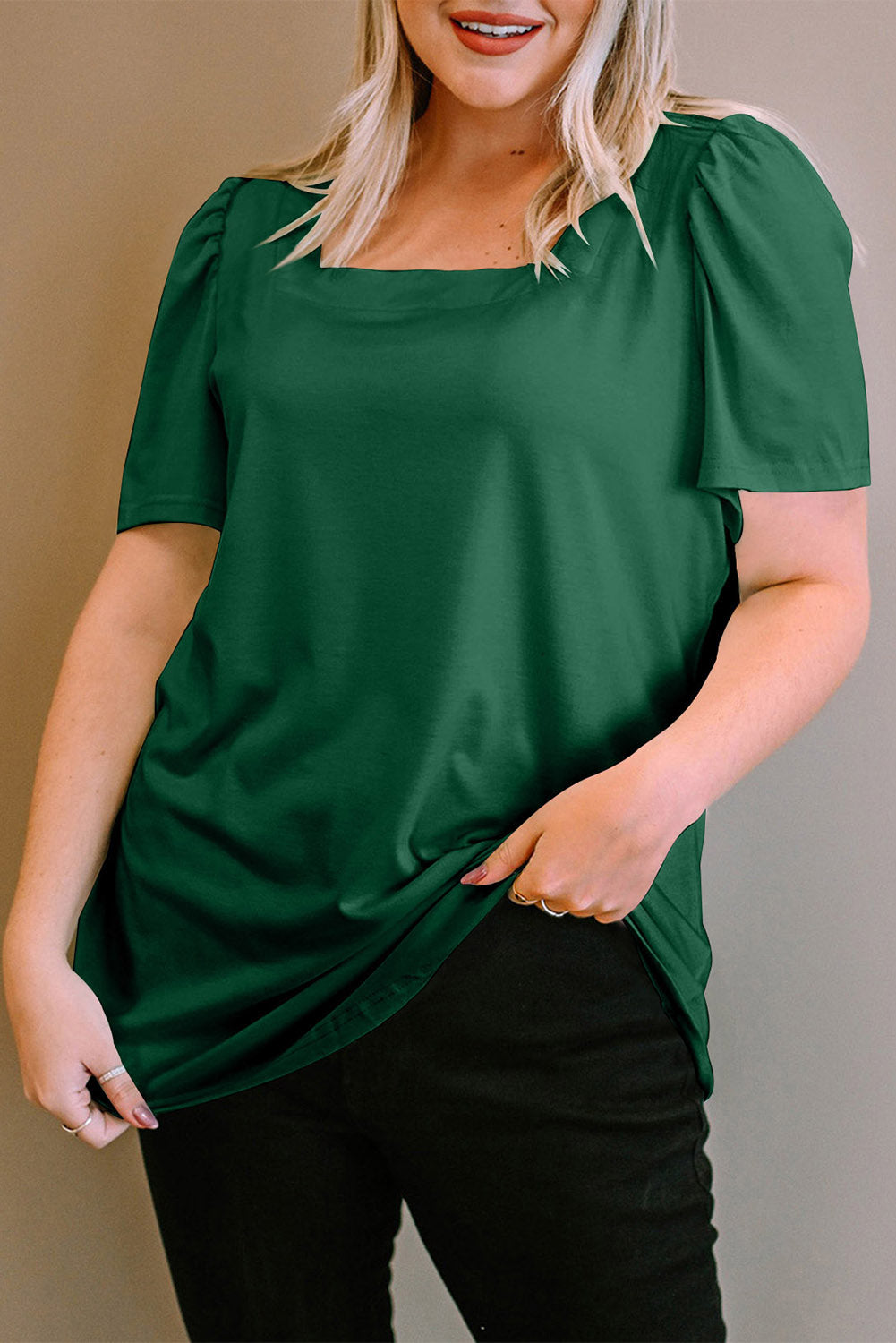 Emerald Grace Square Neck Top