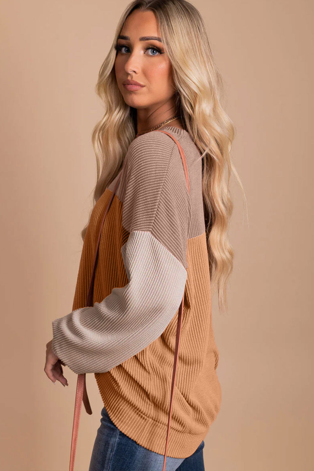 Harvest Blocks Long Sleeve Top