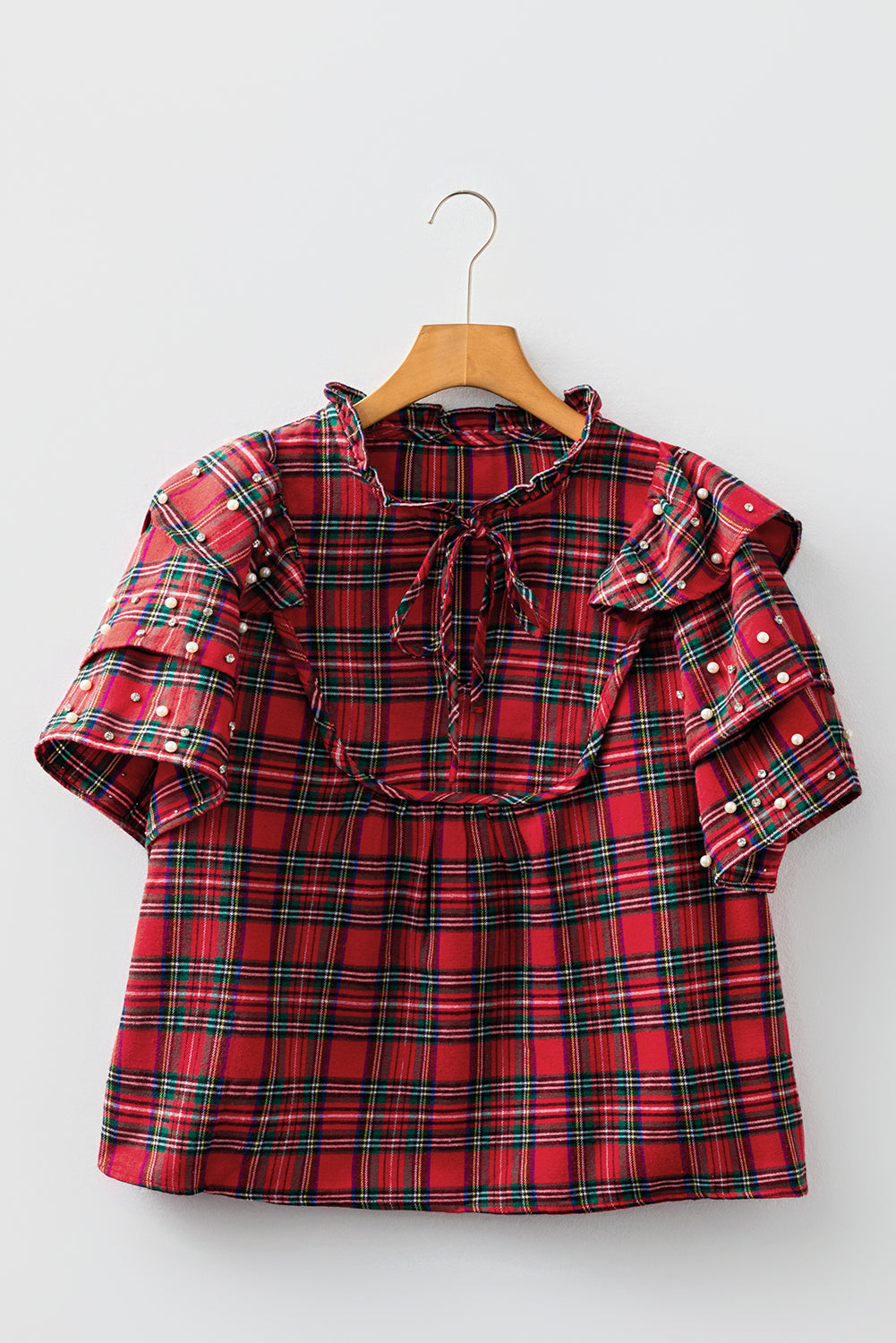Holiday Charm Plaid Blouse