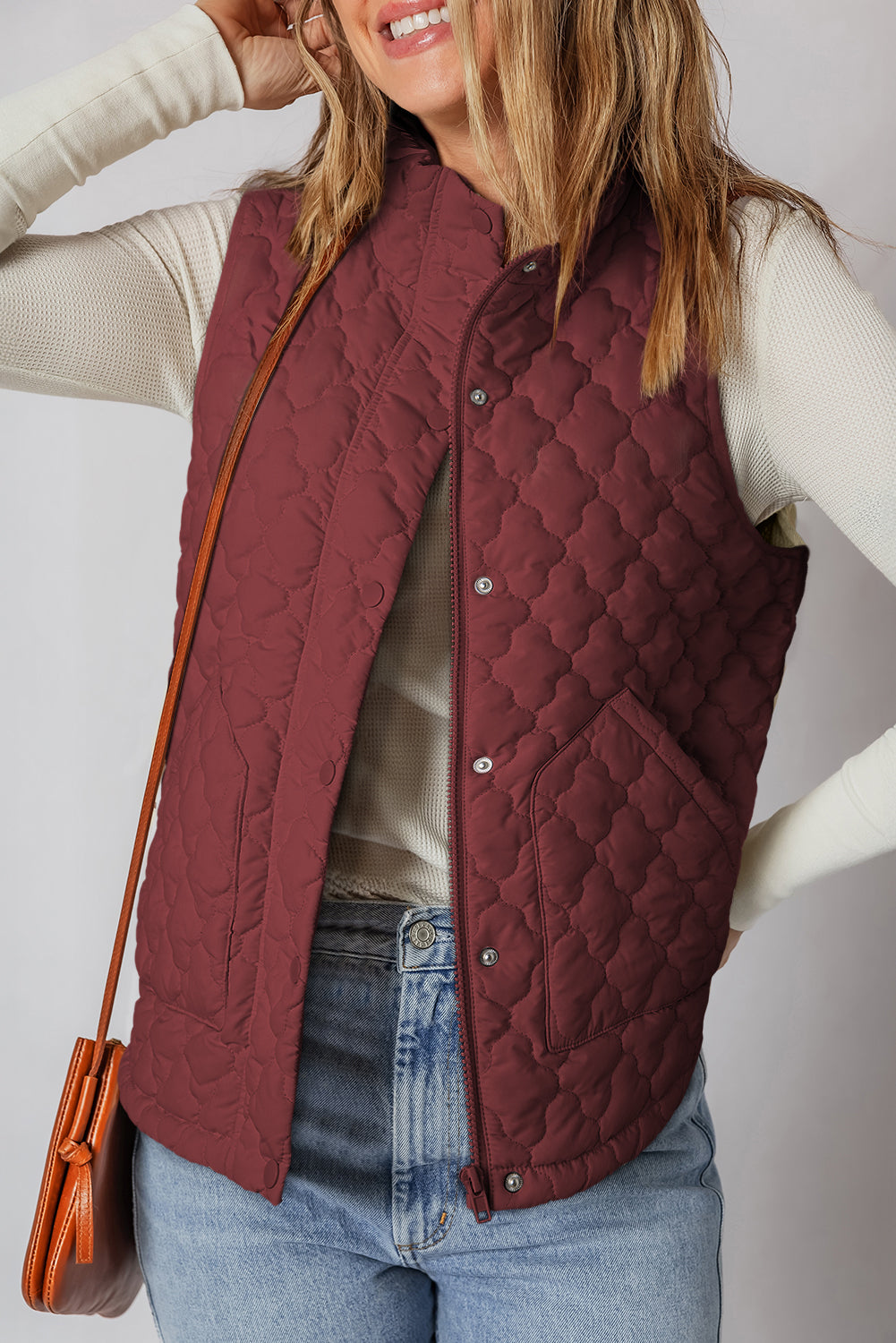 Mulberry Bloom Quilted Vest