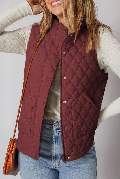 Mulberry Bloom Quilted Vest