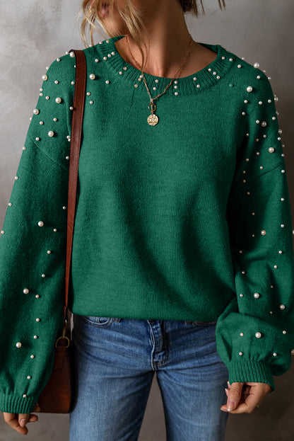 Emerald Pearl Charm Sweater