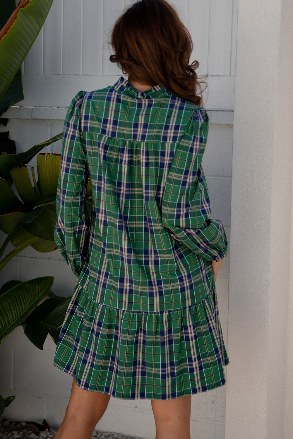 Holly Plaid Tiered Dress