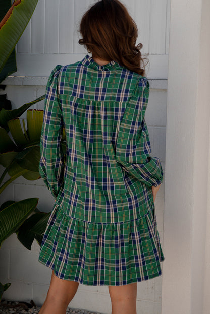 Holly Plaid Tiered Dress