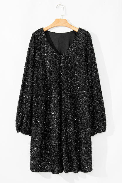 Midnight Sparkle Plus Size Sequin Dress