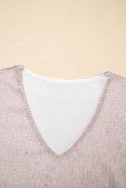Rose Glow Sequin Blouse