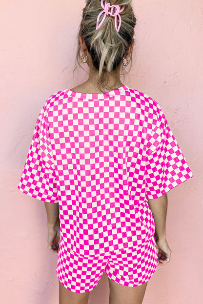 Black Checkered Lounge Set