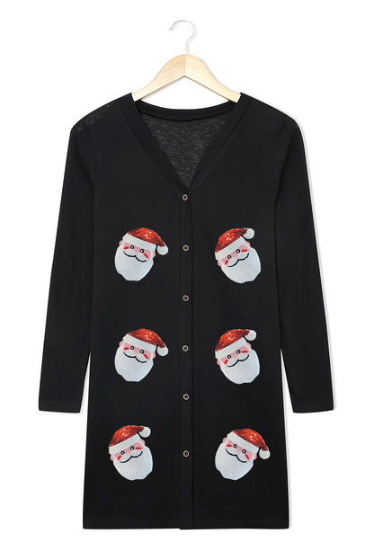 Sparkle Santa Button Cardigan
