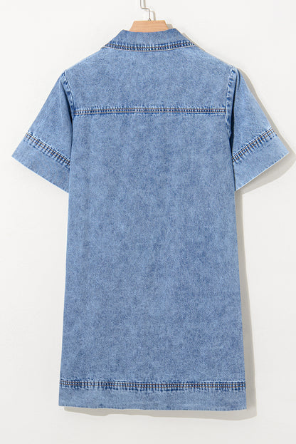 Indigo Ease Mini Dress