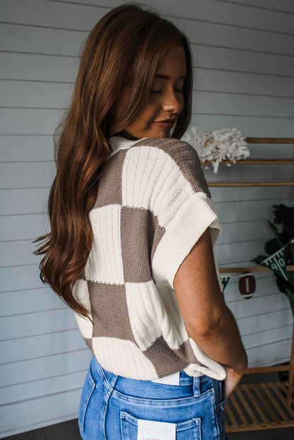 Plaid Patch Sweater