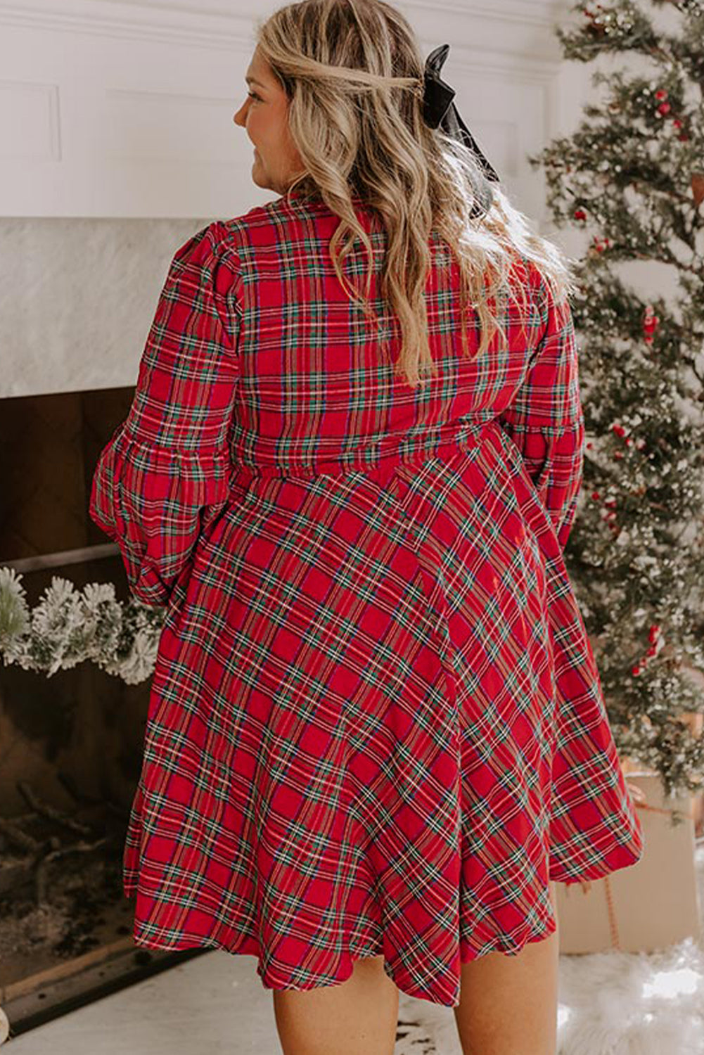 Holly Plaid Flowy Mini Dress