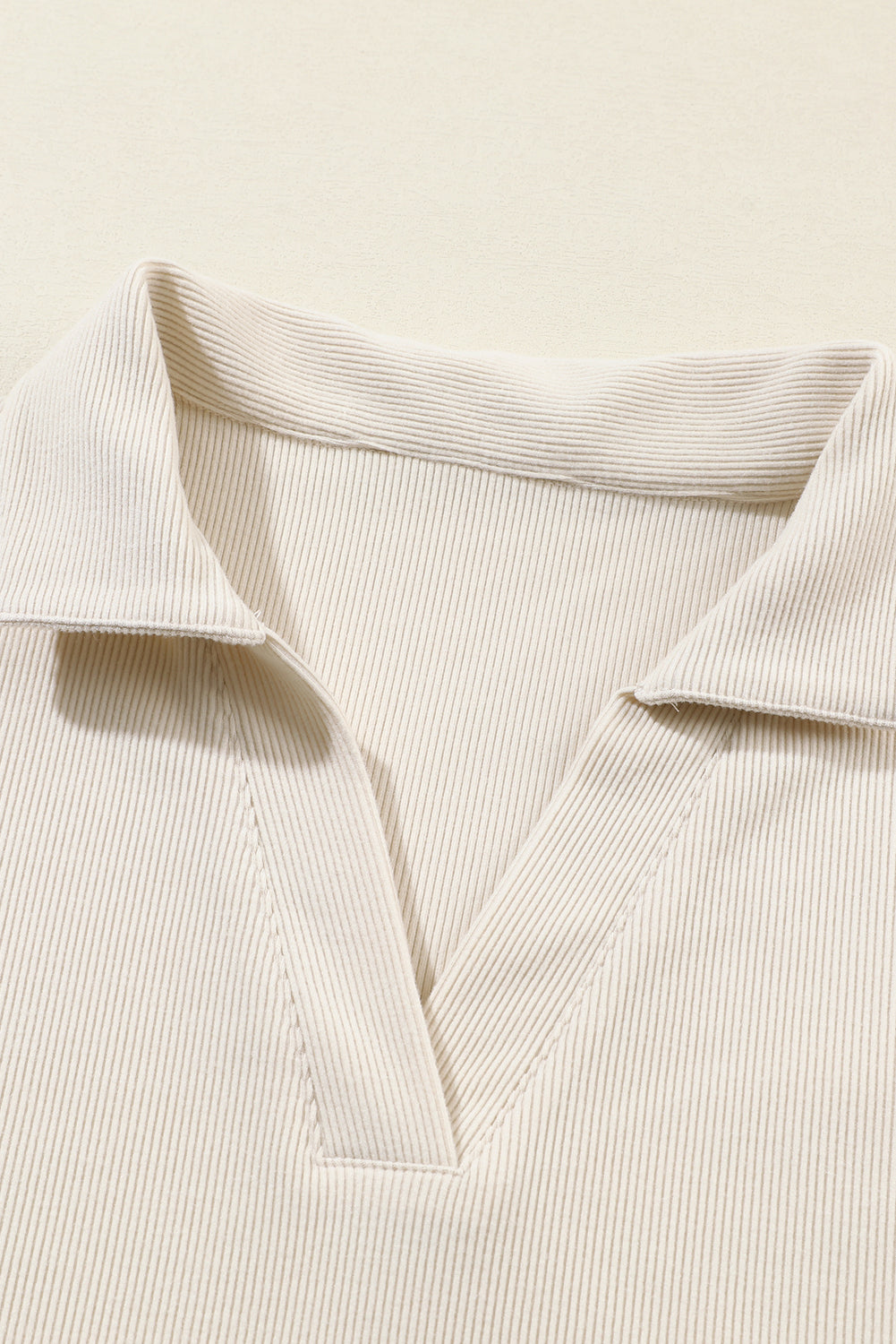 Cream Luxe Ribbed Set