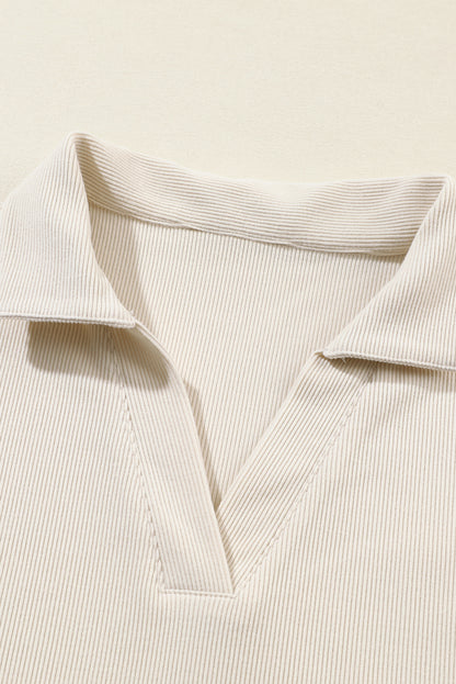 Cream Luxe Ribbed Set