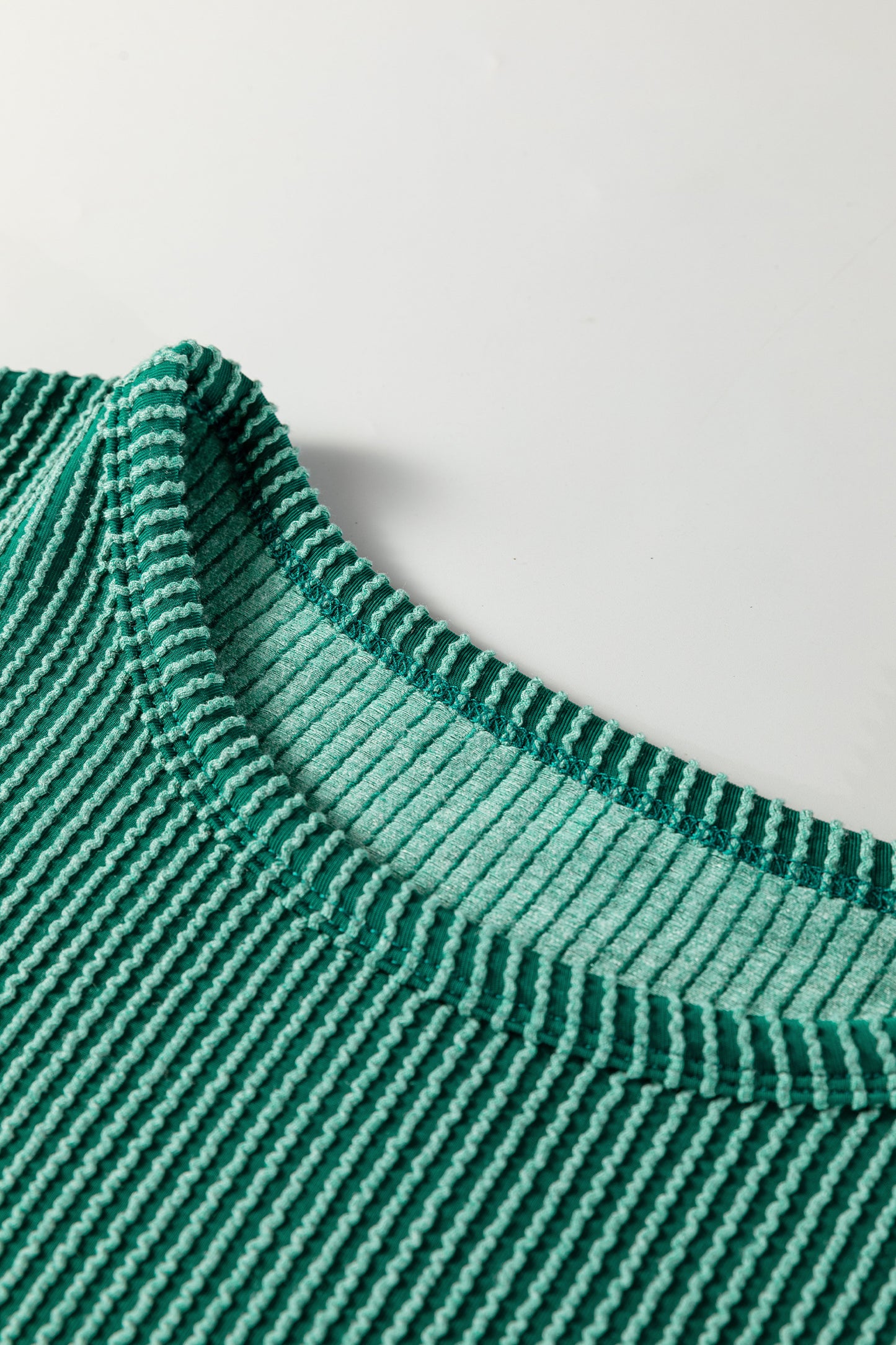 Emerald Whisper Ruffle Knit Top