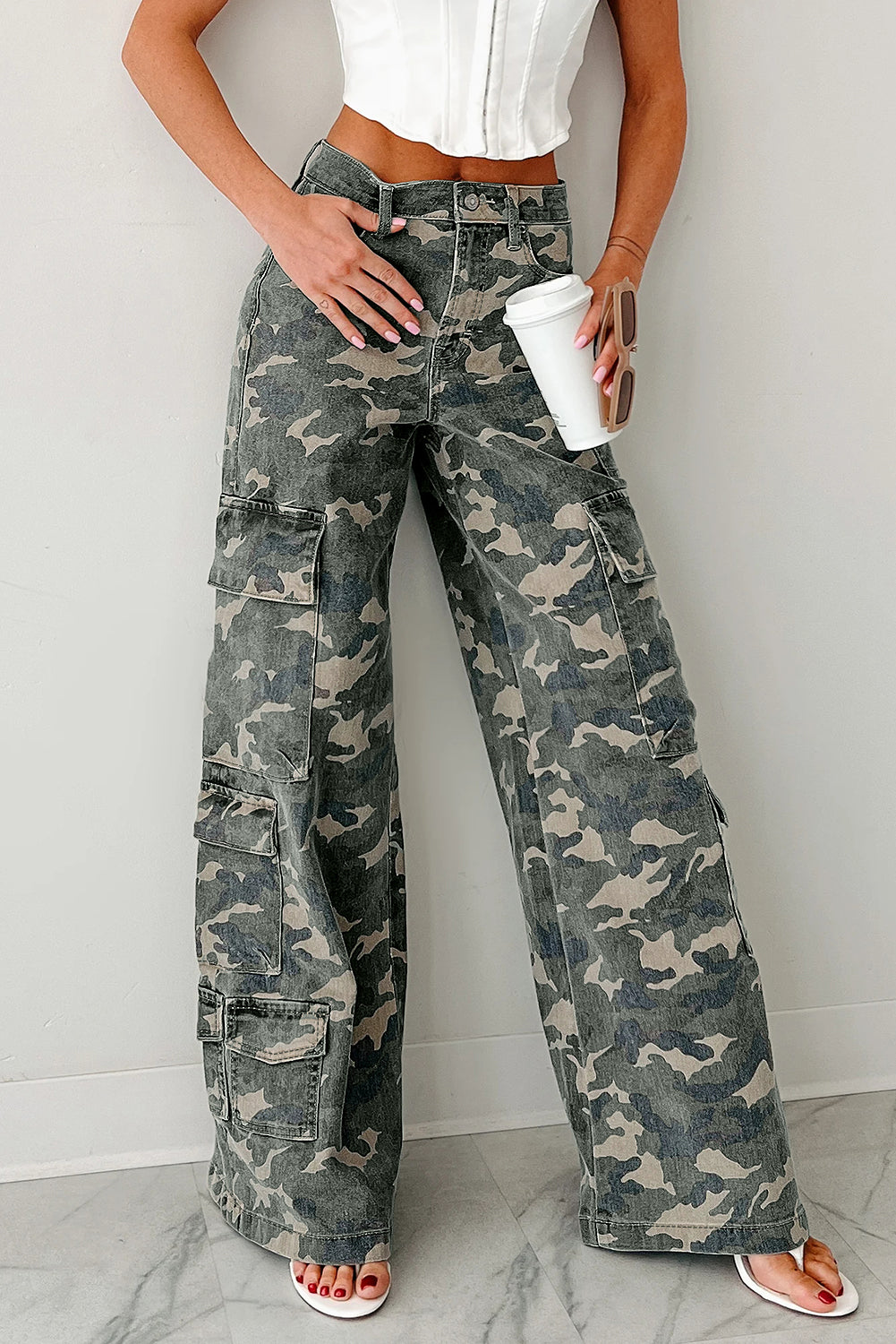 Street Camo Cargo Jeans