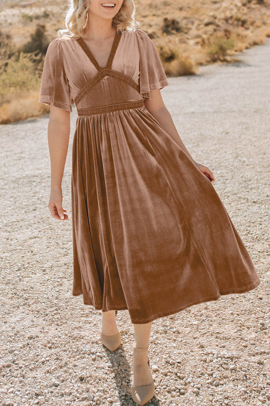 Velvet Ember Maxi Dress