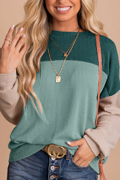 Harvest Blocks Long Sleeve Top