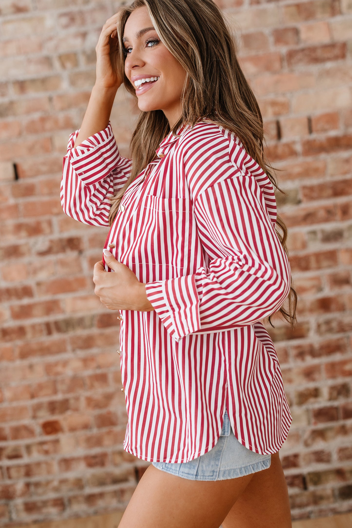 Rodeo Stripes Button-Up