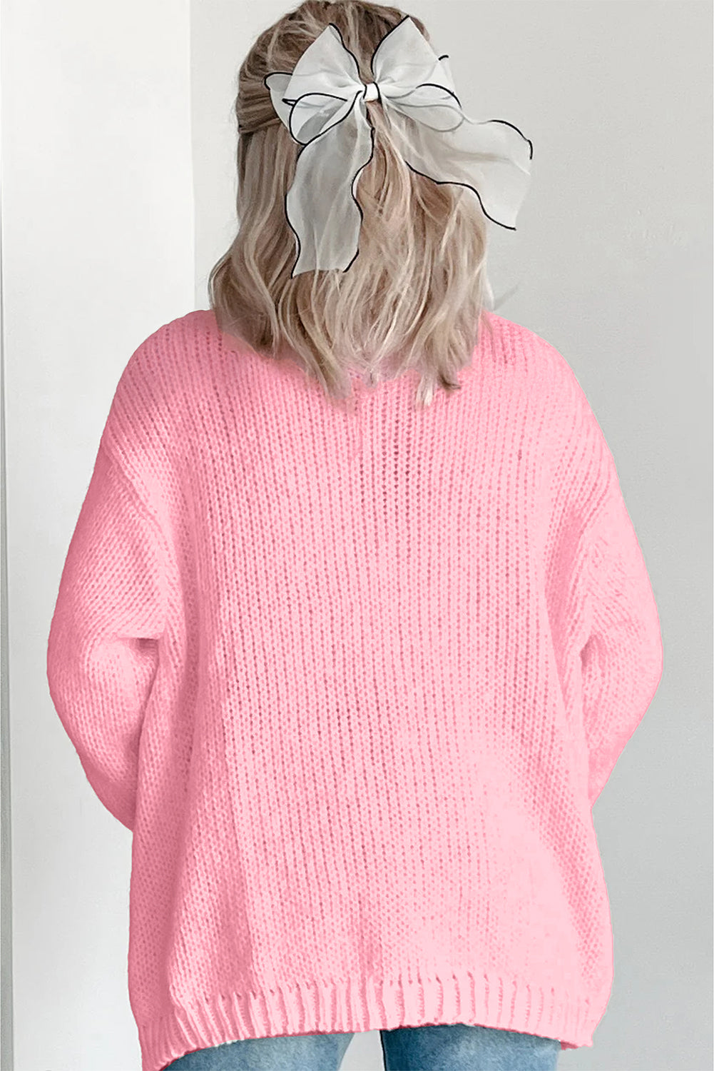 Pink Pine Holiday Cardigan