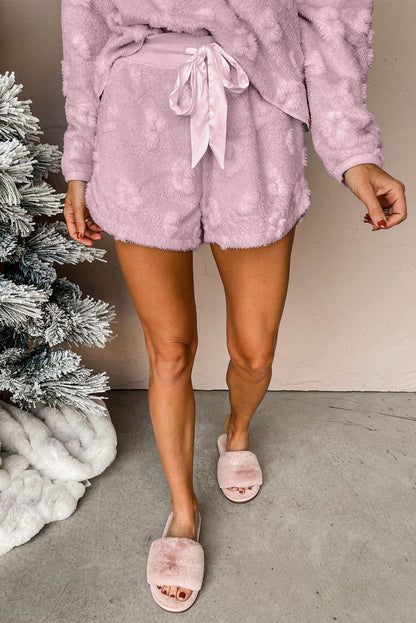 Blush Leopard Fleece Lounge Set