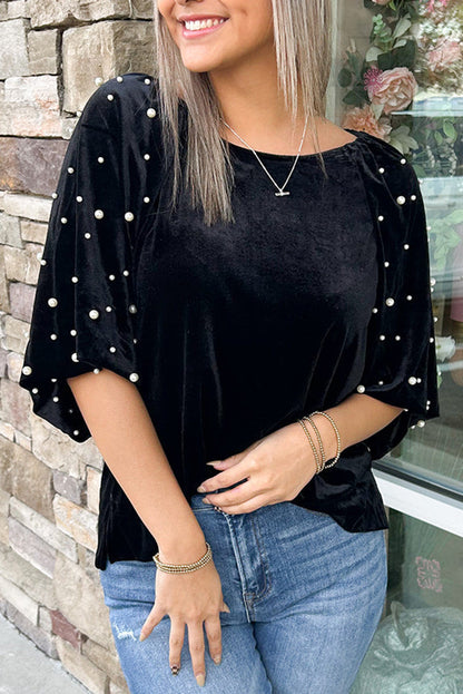Velvet Pearl Elegance Top