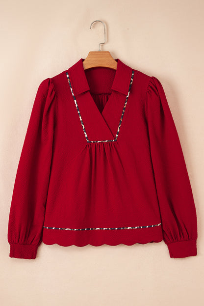 Scarlet Wild Trim Blouse