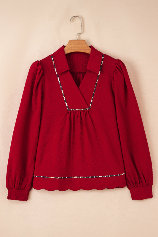 Scarlet Wild Trim Blouse