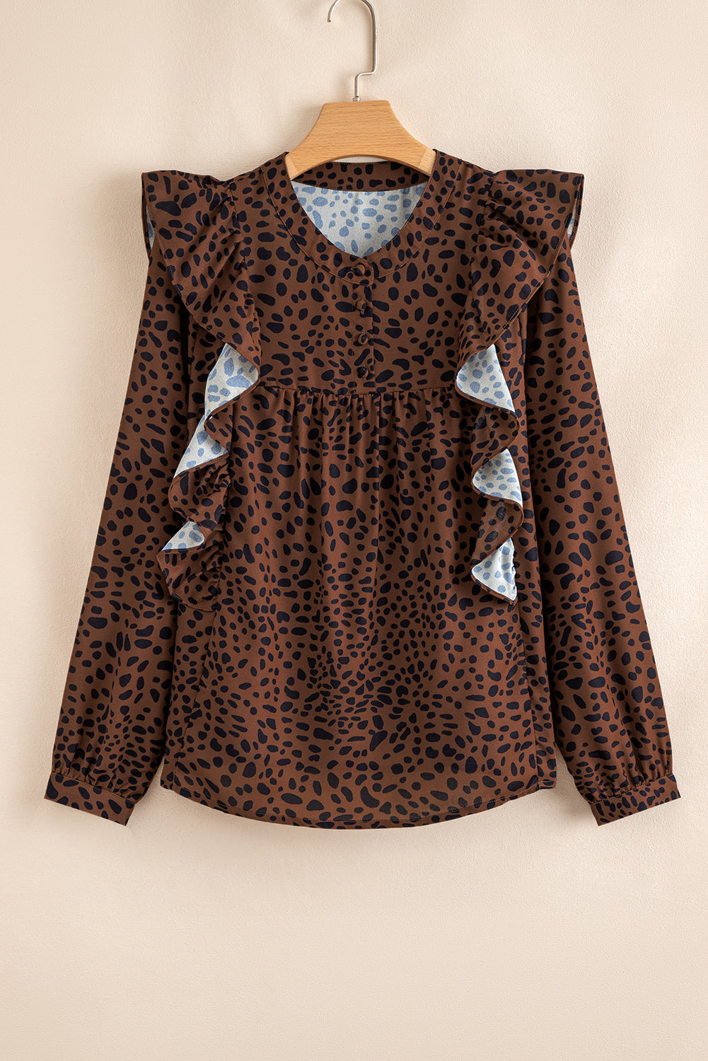 Savanna Ruffle Long Sleeve Blouse