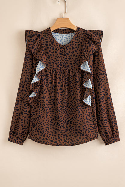 Savanna Ruffle Long Sleeve Blouse