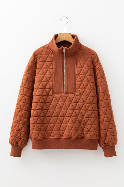 Quilted Horizon Zip-Up