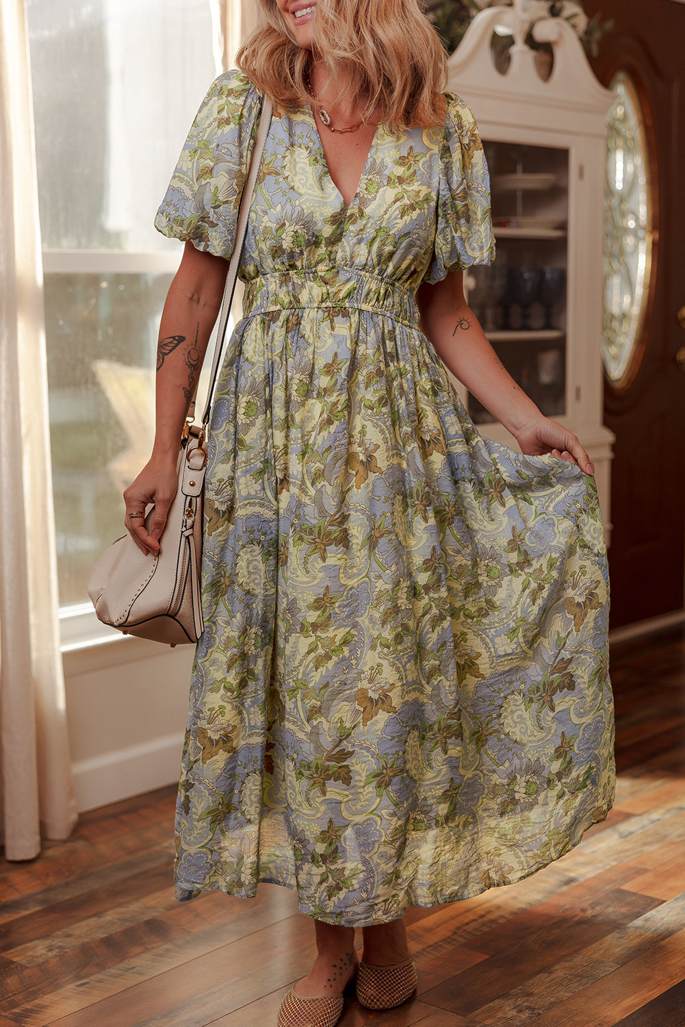 Vintage Meadow Maxi Dress