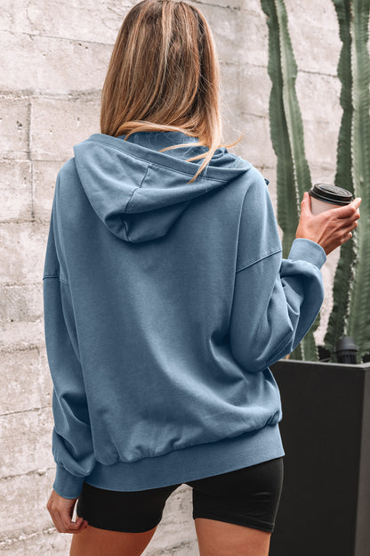 Onyx Mineral Wash Half-Zip Hoodie