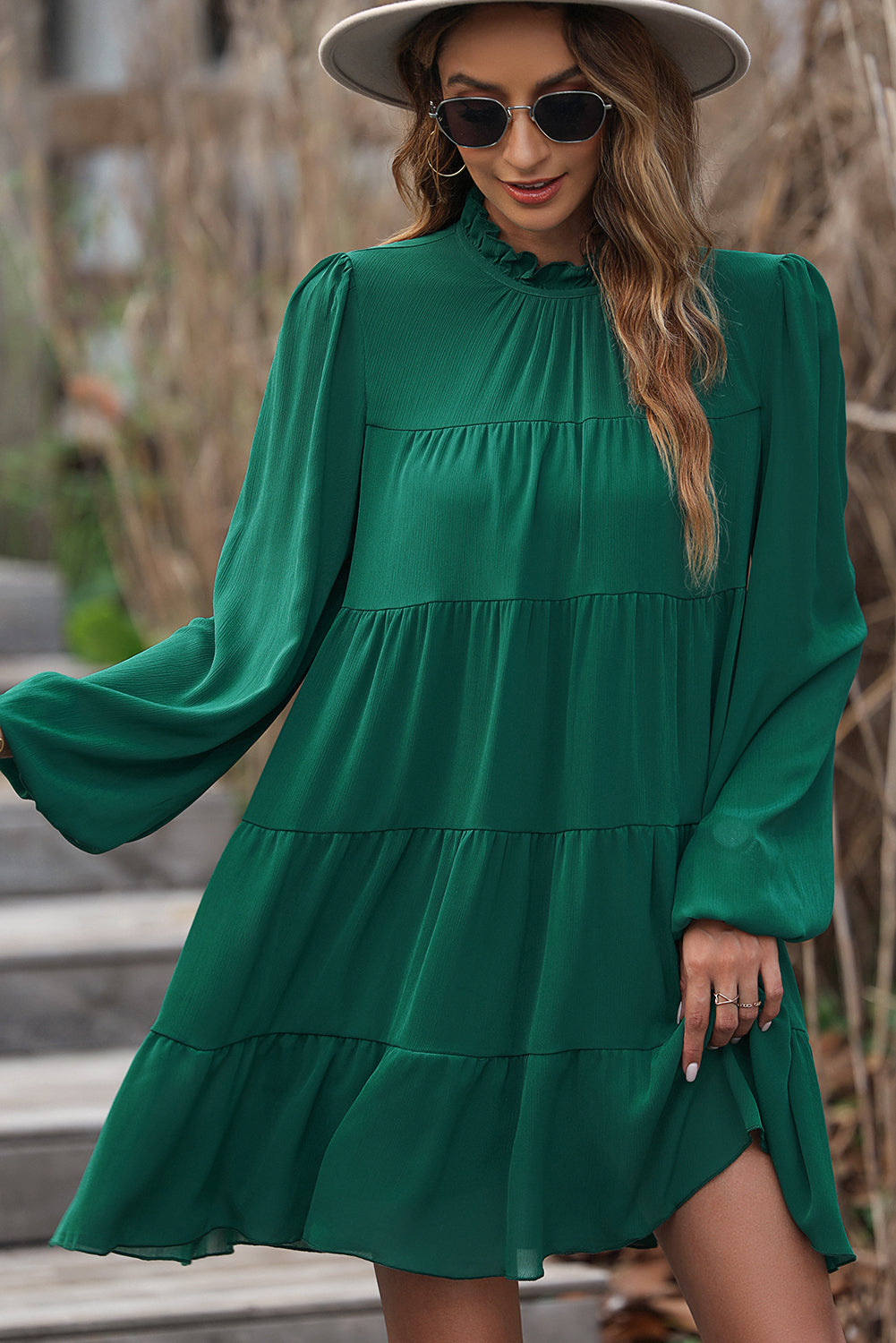 Emerald Grace Tiered Dress