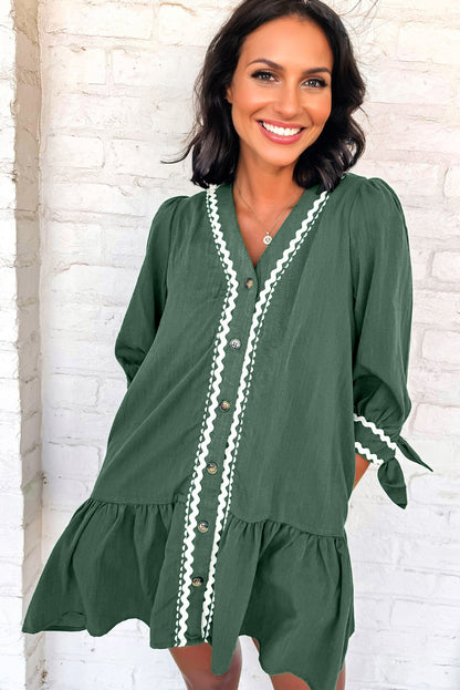 Ricrac Charm Button Dress