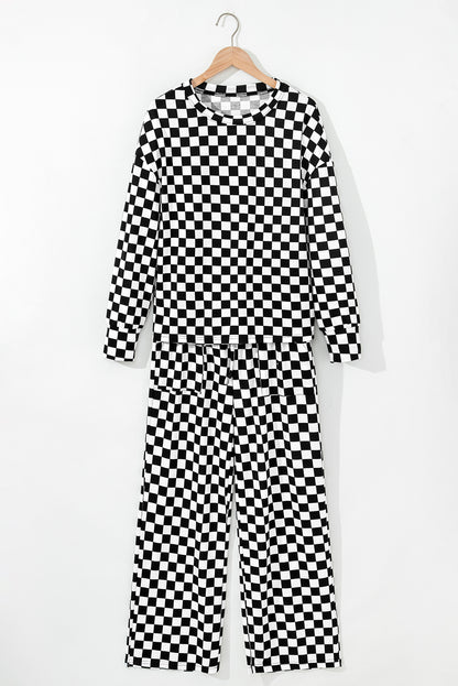 Checkered Print PJ Set