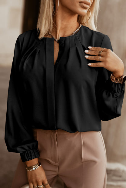 Midnight Pleat Blouse