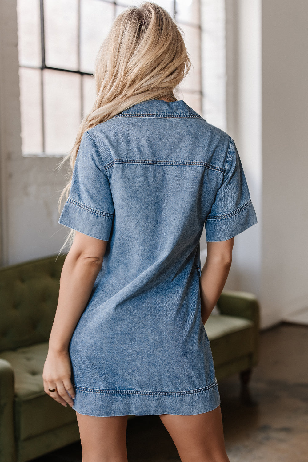 Indigo Ease Mini Dress