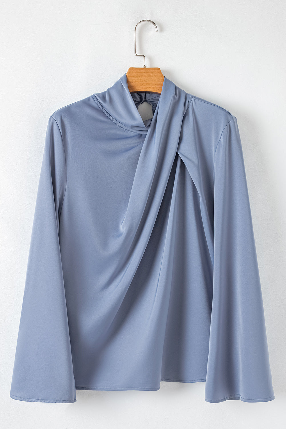 Blue Mist Draped Blouse