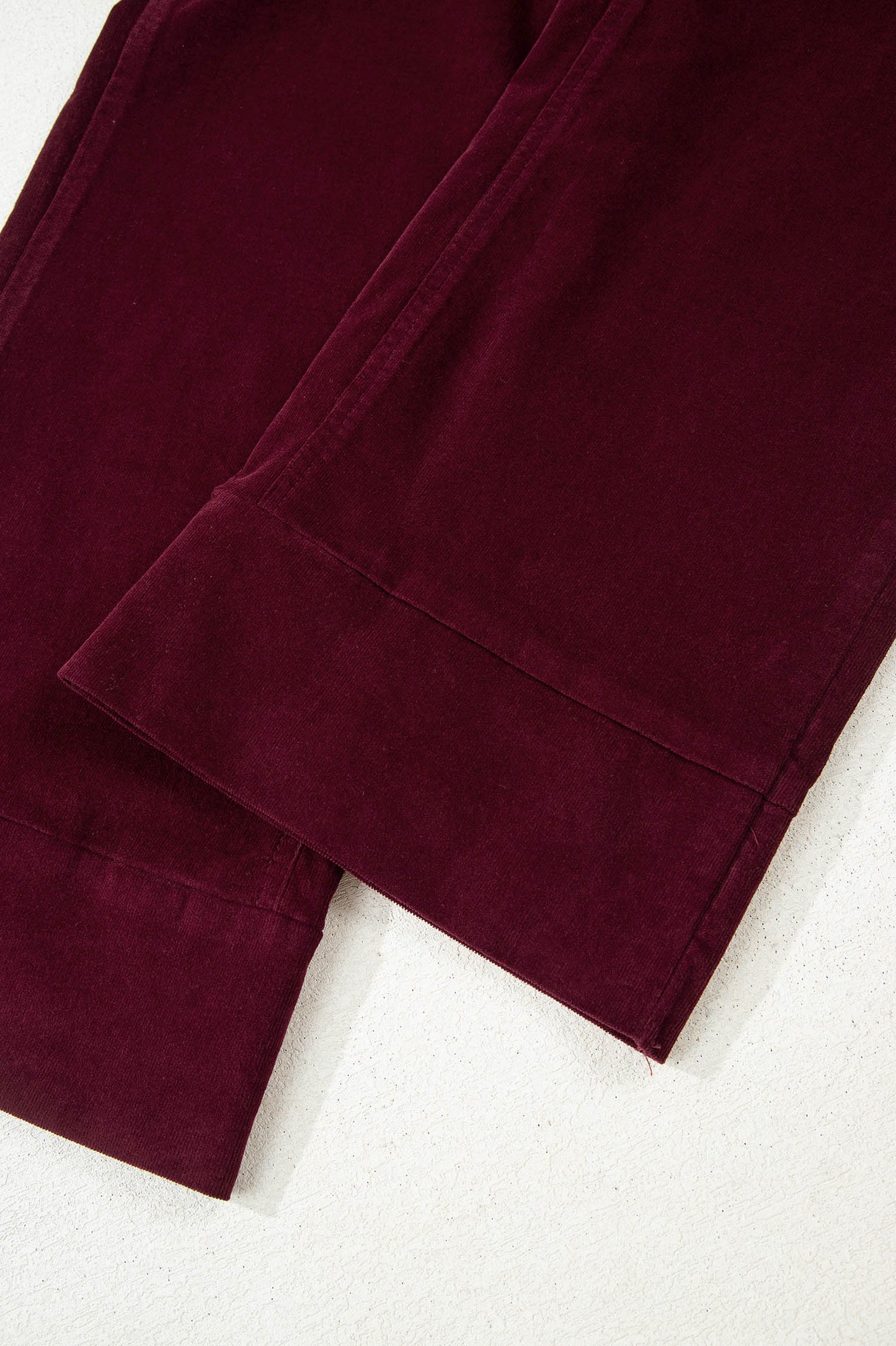 Burgundy Belle Corduroy Wide-Leg Pants