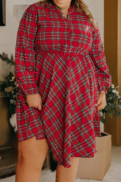 Holly Plaid Flowy Mini Dress