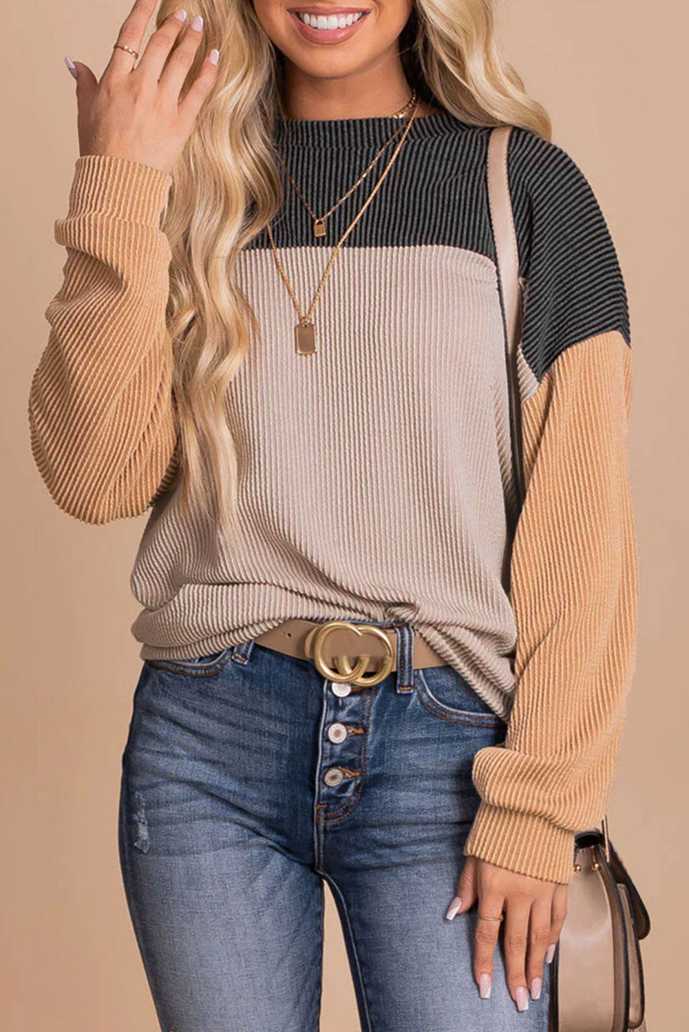 Harvest Blocks Long Sleeve Top