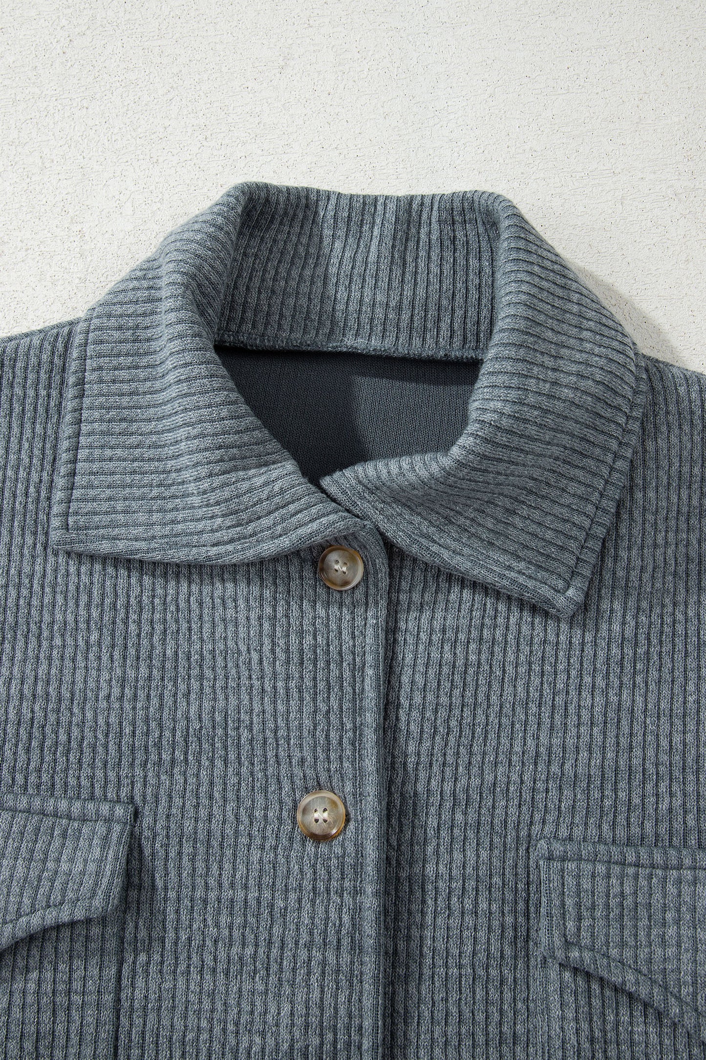 Slate Ridge Ribbed Knit Shacket