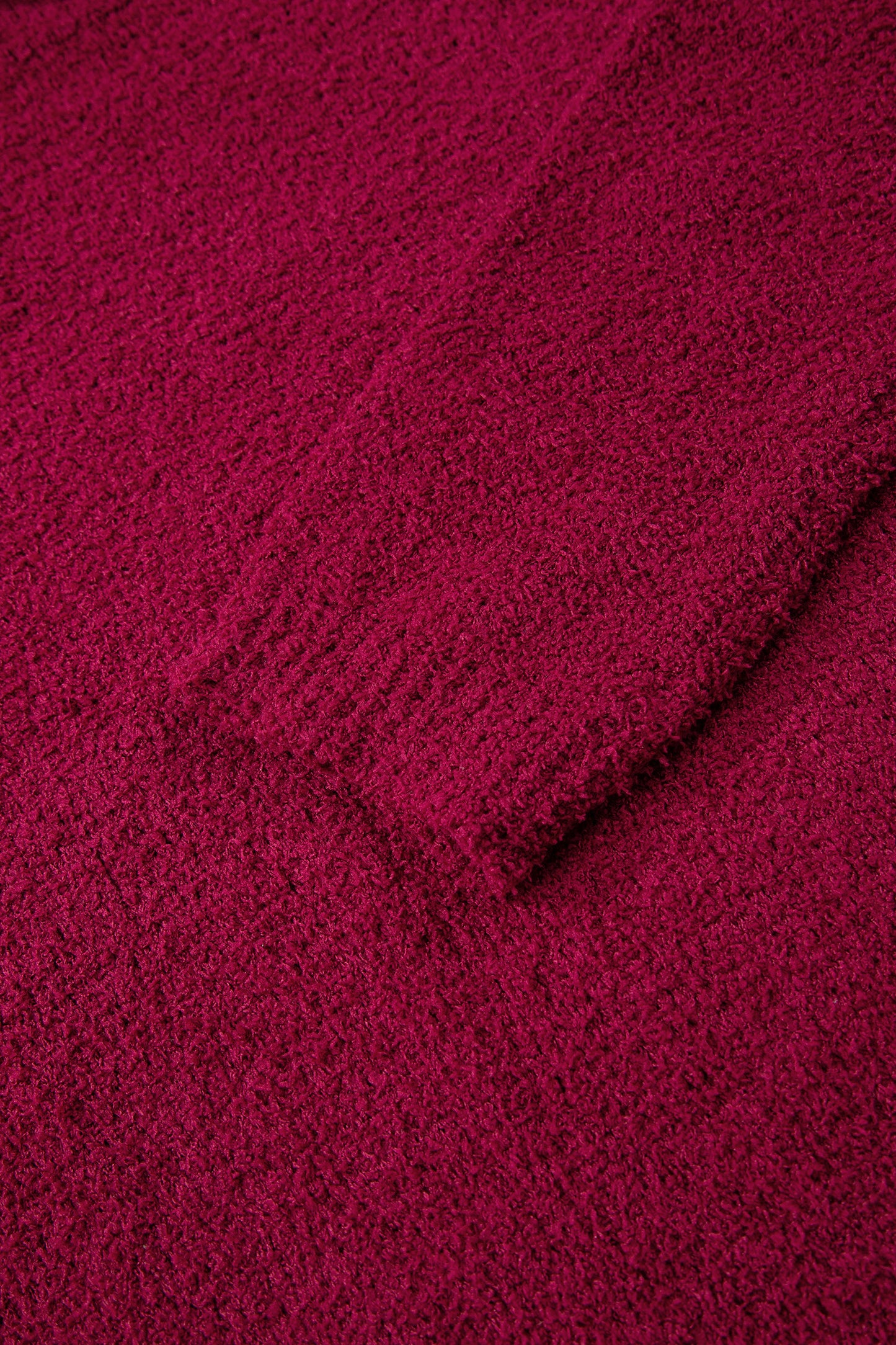 Cranberry Popcorn Knit Sweater