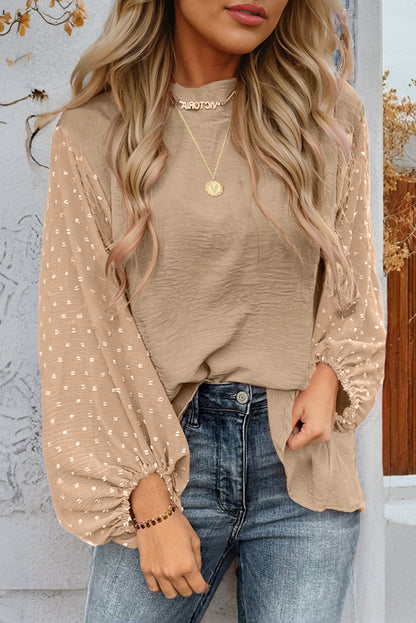 Whispered Dots Long Sleeve Blouse