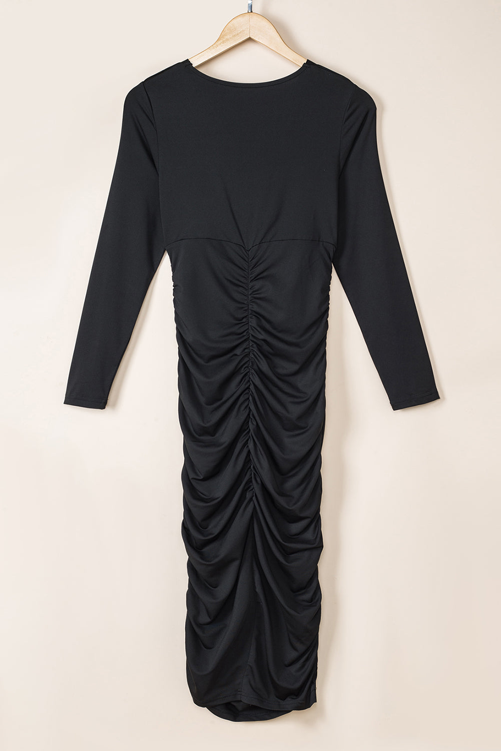 Midnight Muse Ruched Midi Dress