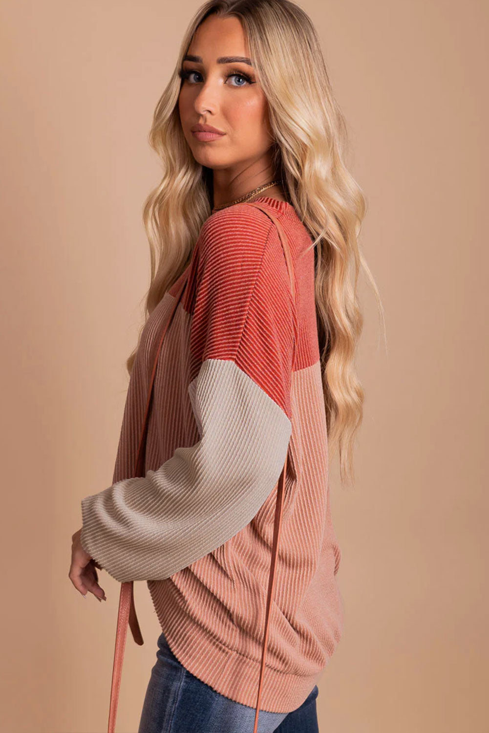Harvest Blocks Long Sleeve Top